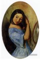 Une jeune fille se peignant les cheveux préraphaélite John Everett Millais